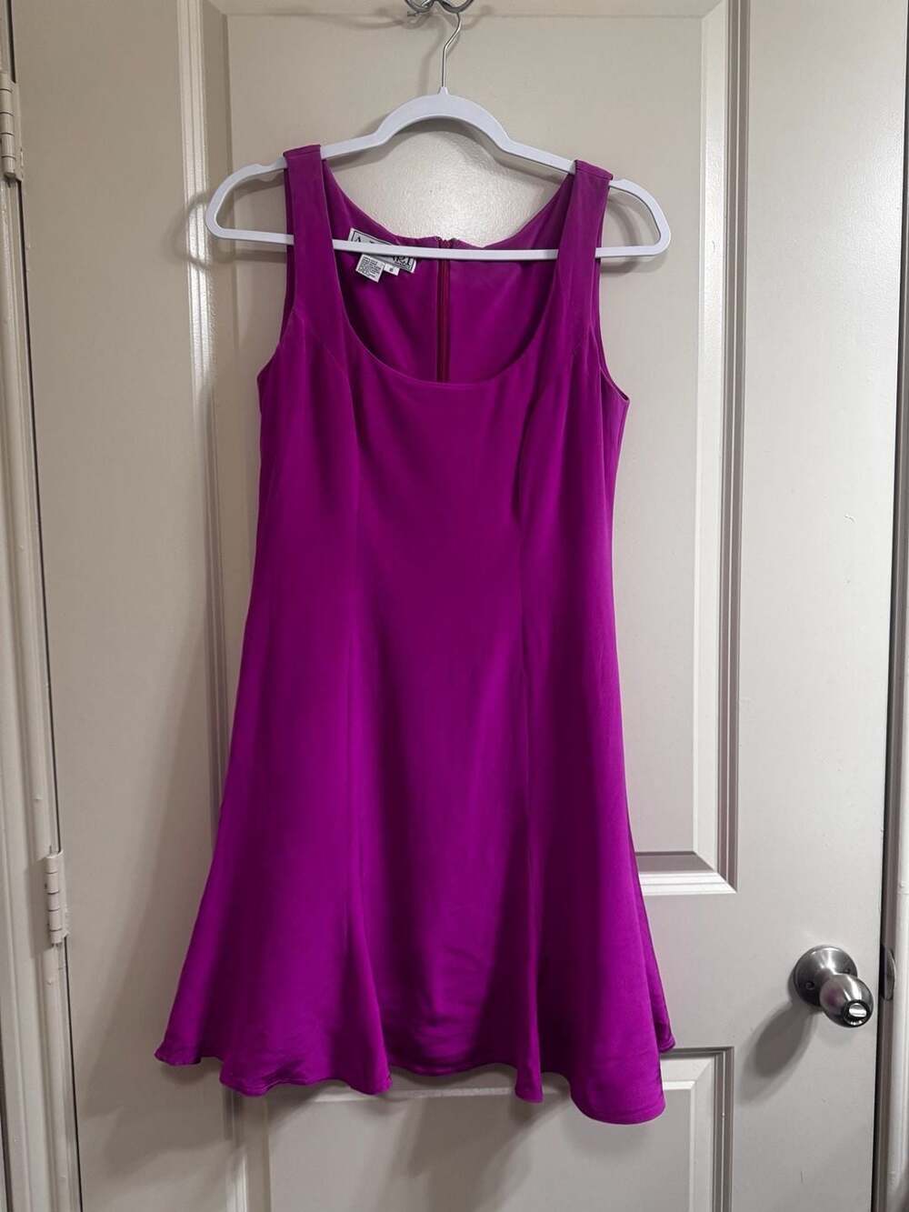 A.J. Bari Vintage 100% Silk Sleeveless Fit and Flare Dress